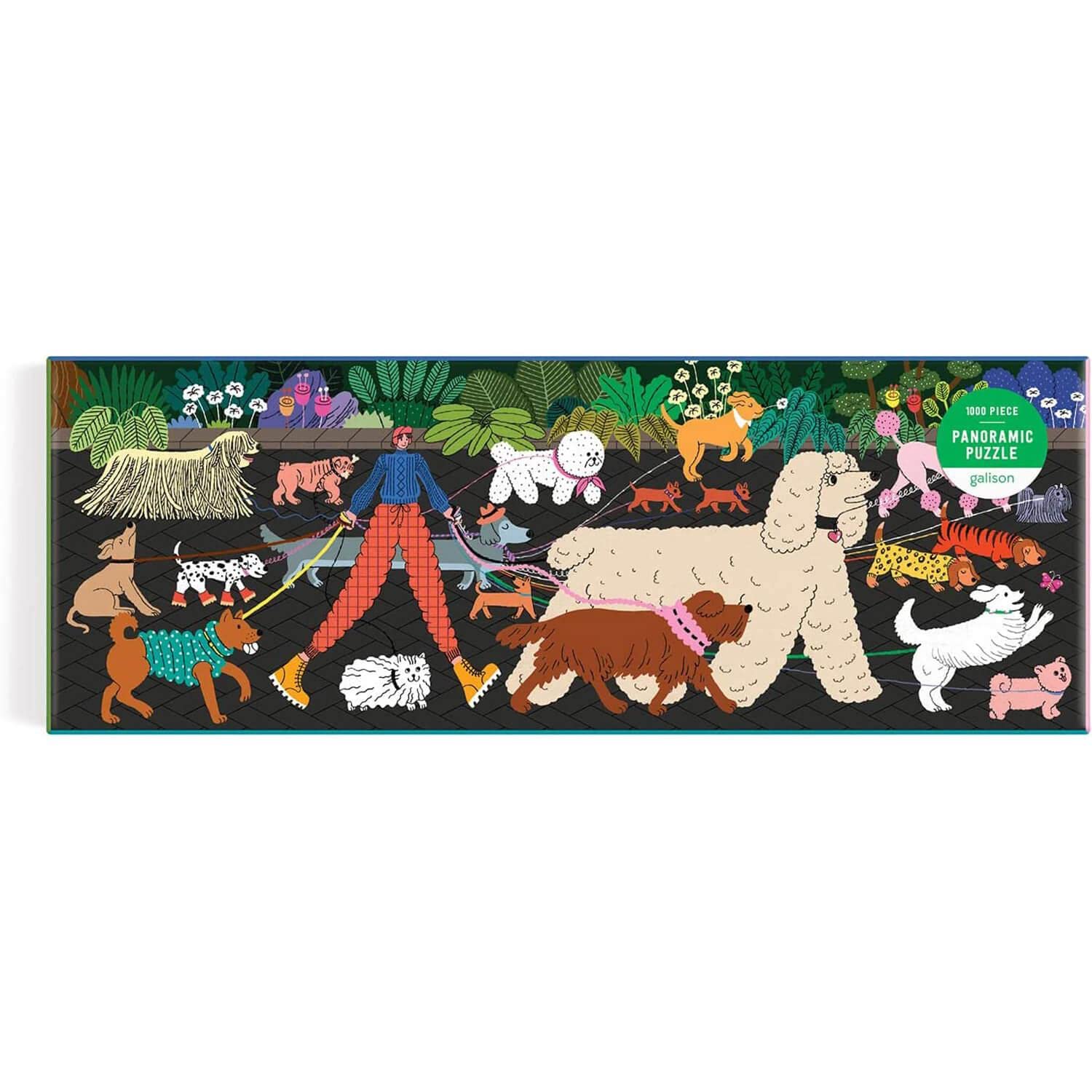 Amazon.com: Galison Dog Walk Panoramic Puzzle, 1,000 Pieces, 39” x